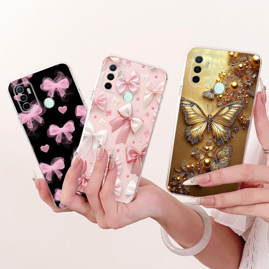 Чехол для Oppo A33 2020 Чехол Oppo A53 CPH2127 Стильный Чехол с Рисунком Бабочки Мягкий Тонкий Чехол для Телефона Для Oppo A53s A 53 OppoA53 s Чехлы