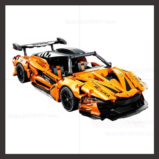 2025 Новый DIY 1200 шт. Набор строительных блоков спортивного автомобиля RS12 1:Набор для сборки модели гоночного автомобиля масштаба 14 для детей, взрослых, игрушка-гоночный автомобиль, подарки