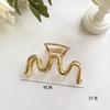 Korean Version Niche Metal Large Hair Claw for Women, New Shark Clip, Simple Shower Hairpin, Personalized Style