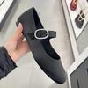 Версия из овчины~ 2025 новые кожаные туфли со стразами на мягкой подошве, женские балетки с круглым носком и плоской подошвой, туфли Мэри Джейн
