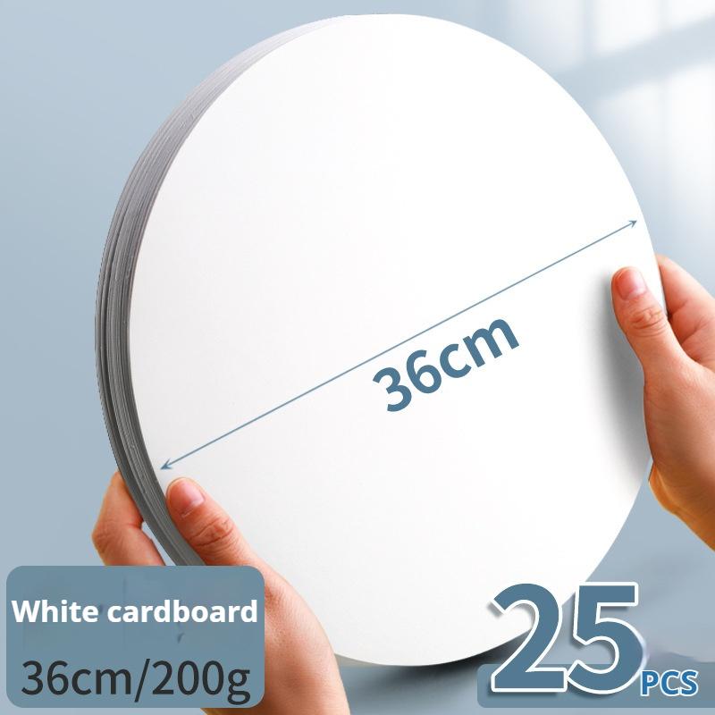 25/29/36 cm Colored Cardstock 200g Round Blank Cardboard Cardstock Sketch Paper for DIY Craft Papercraft Scrapbook Paper Album