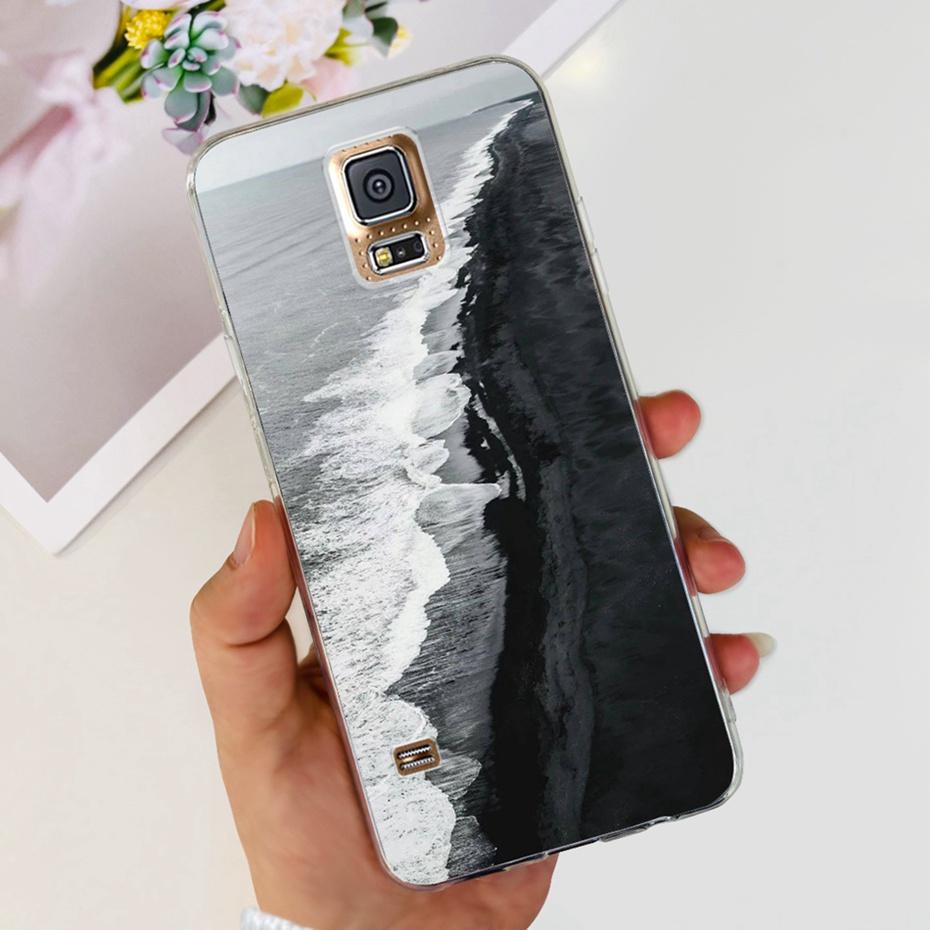 Красивый чехол с принтом для Samsung Galaxy S5 5.1" Прозрачный мягкий силиконовый чехол-бампер для Samsung S5 I9600 SM-G900F