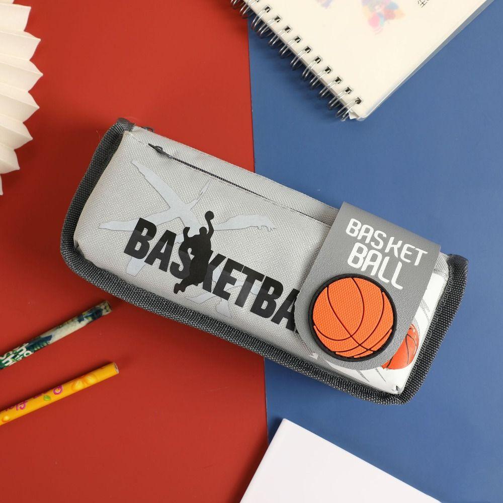 Storage Basketball Pencil Case Large Capacity Cartoon Basketball Stationery Box Teens Girls Boys