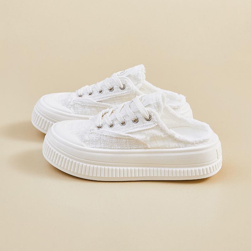 Fashion versatile cool slippers spring and summer 2025 new versatile casual cool slippers thick-bottomed bag head half slippers women