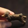 Pure Copper Cute Dog Statue Feng Shui Ornaments Bronze Standing Poodle Figurines Lucky Desk Decorations Accessories Home Decor
