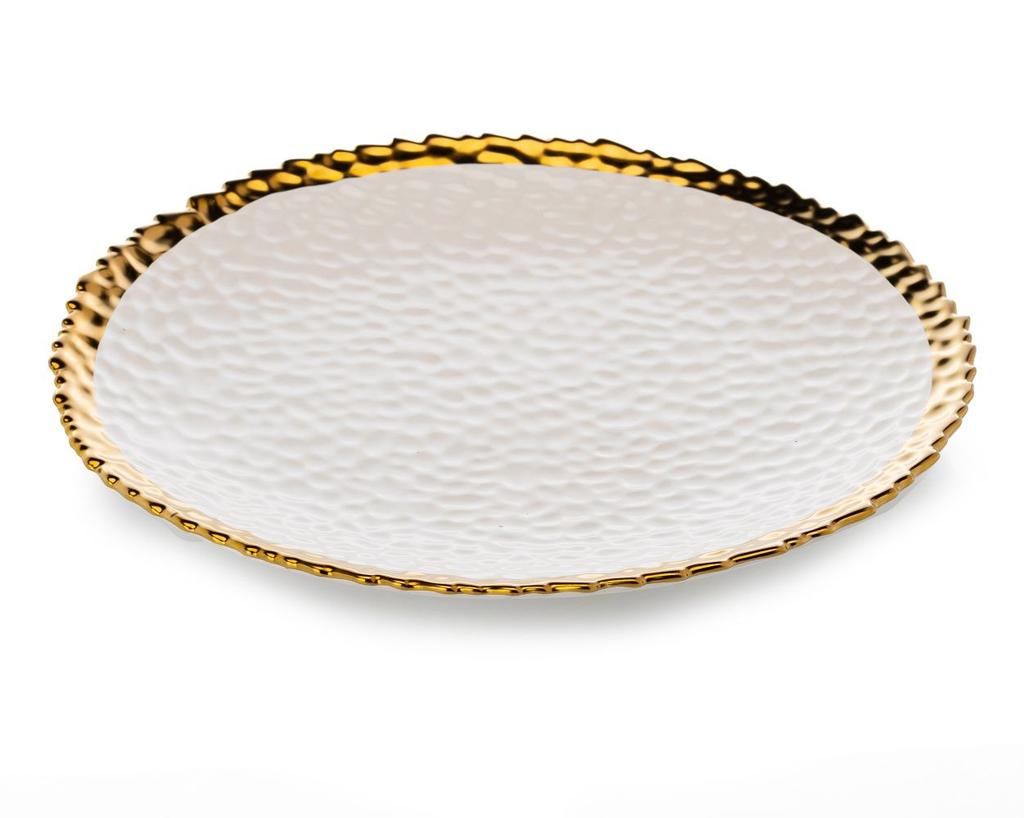 Komplet 8 Talerzy Kati White Gold