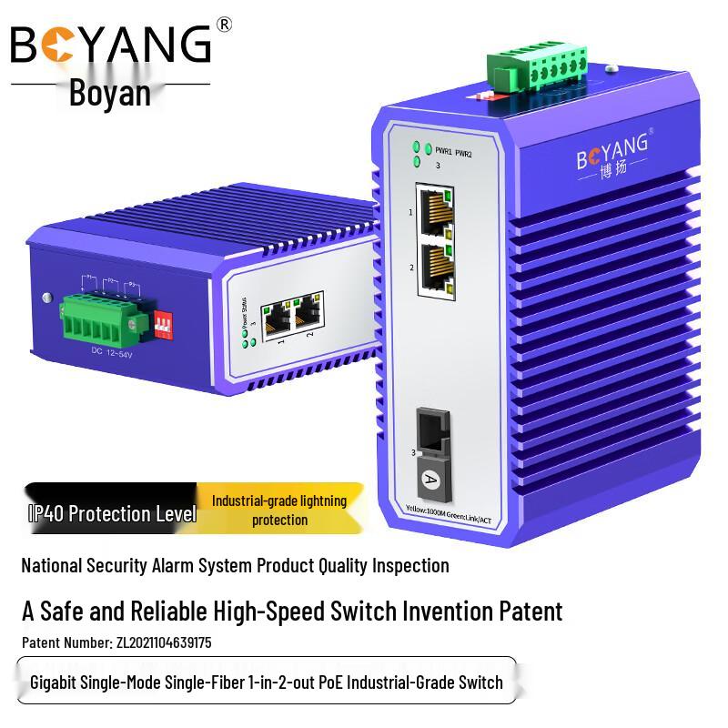 Boyang Industrial Gigabit Fiber Optic Transceivers/Converters