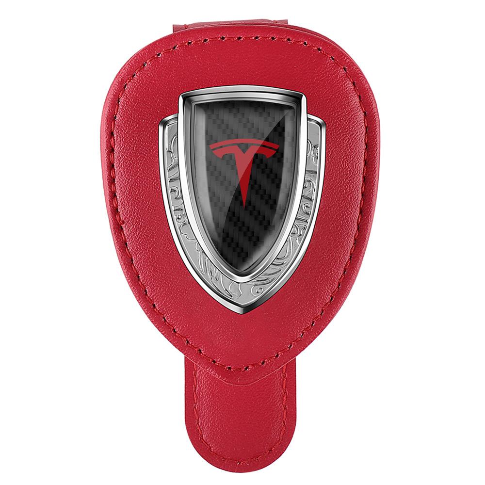CGYJL1 Car Portable Glasses Holder Storage Clip Auto Interior Accessories For Tesla Model 3 Y S X Roadster Cybertruck Juguete SpaceX