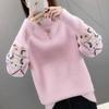 Sweater for Women Autumn Winter Thickened Pullover Warm Knitted Stretchy Long Sleeve Oversize Jumper Tops