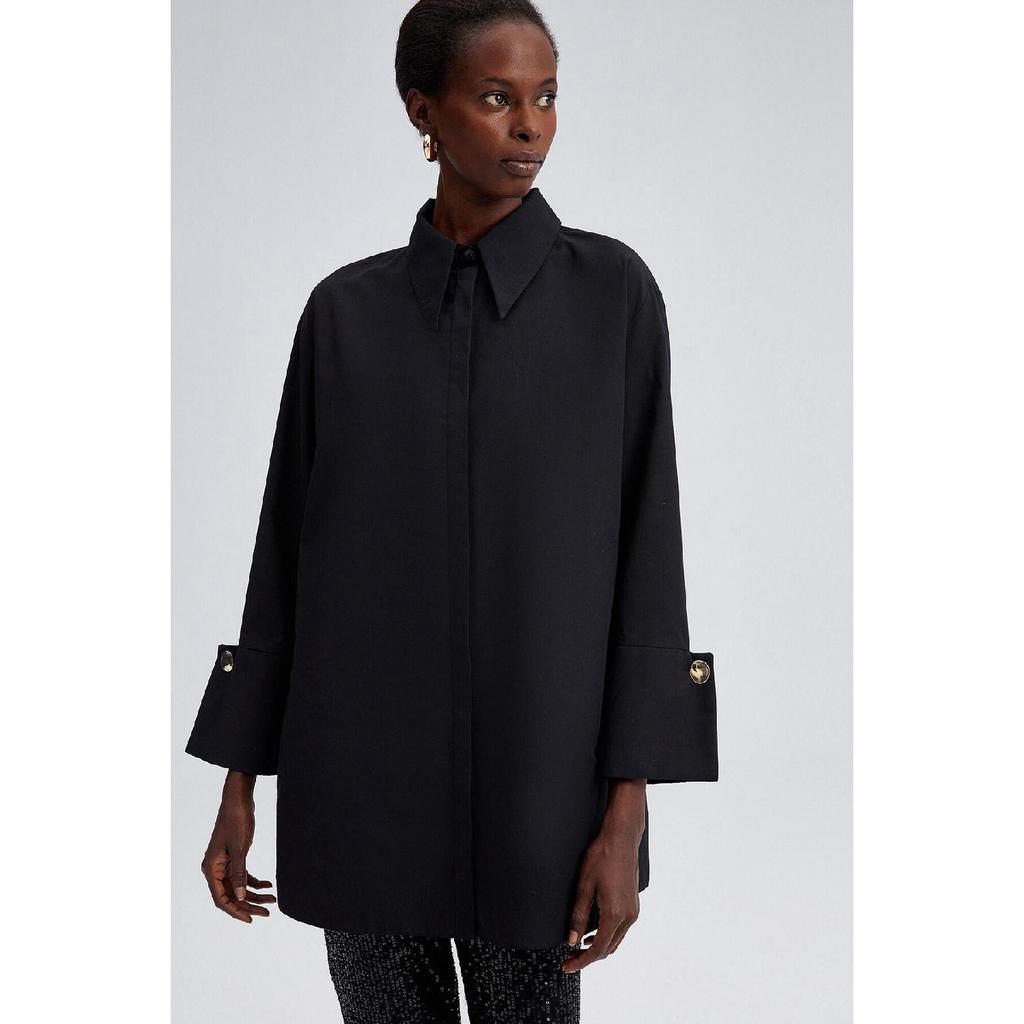 Wide Cuff Poplin Shirt