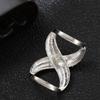 Fastener Scarves X Shape Silk Scarf  Buckle Brooch Pins Shawl Ring Clip Fashion Accessories Jewelry
