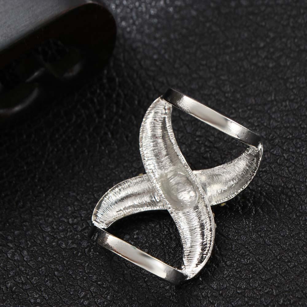 Fastener Scarves X Shape Silk Scarf  Buckle Brooch Pins Shawl Ring Clip Fashion Accessories Jewelry