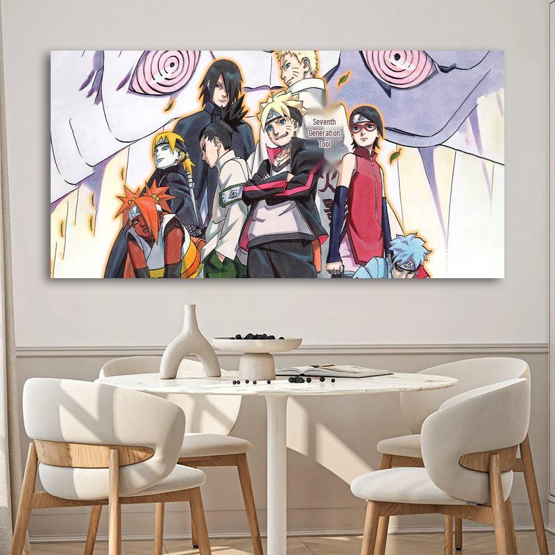 High-Definition Naruto & Boruto Self-Adhesive Wall Sticker - Easy Install for Dorms & Bedrooms