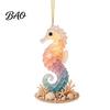 Custom Tree Ornaments Ocean Theme Christmas Ornaments, 2D Flat Acrylic Hanging Decor with Sea Animal Special Designs, Holiday Decorations for
