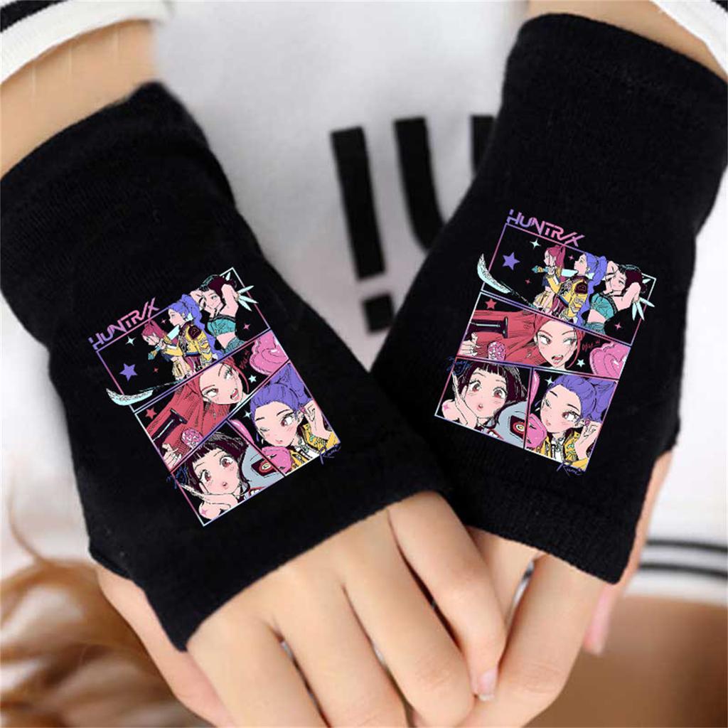 Cartoon Printed Fingerless Gloves For Boys And Girls