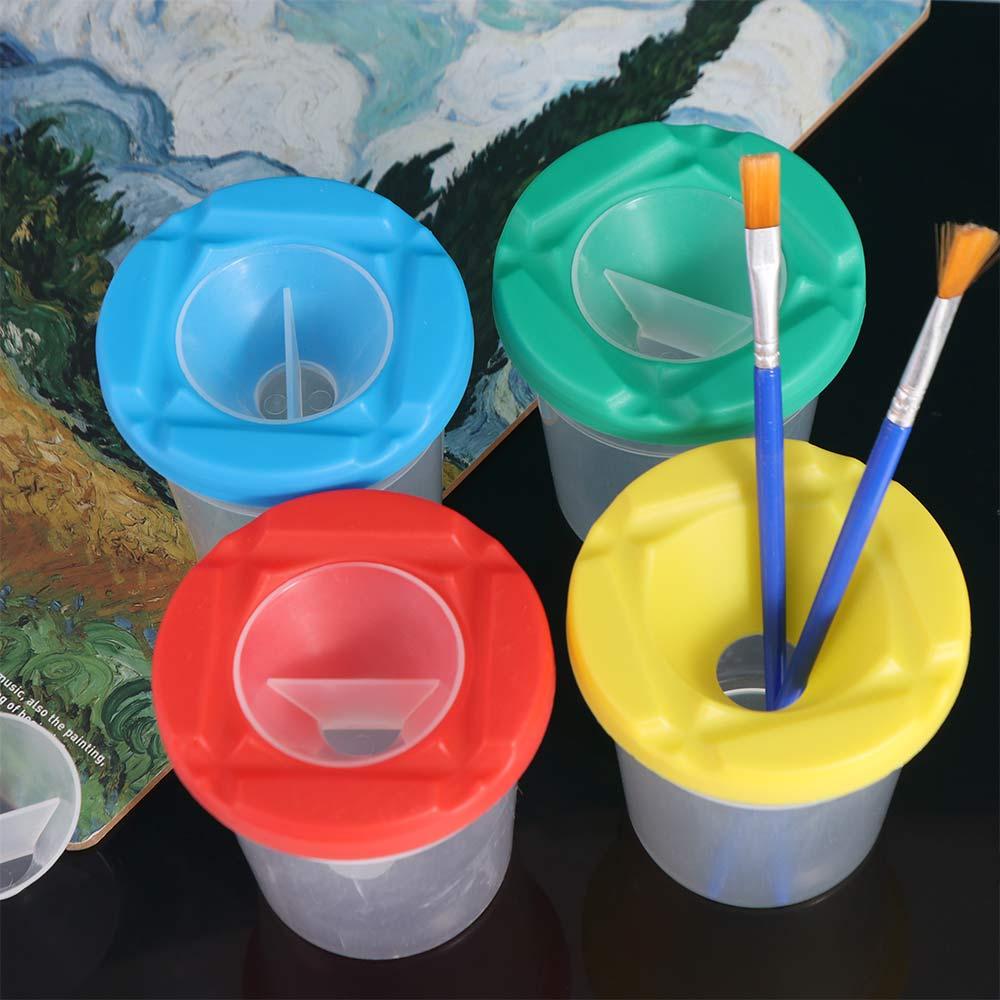 Multifunctional Childrens Paint Cups Plastic Anti Paint Cups Painting Pen Washing Cup Home