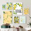 1pc La Dolce Vita Lemon Poster Paper Print Home Bedroom Entrance Bar Cafe Art Painting Decoration