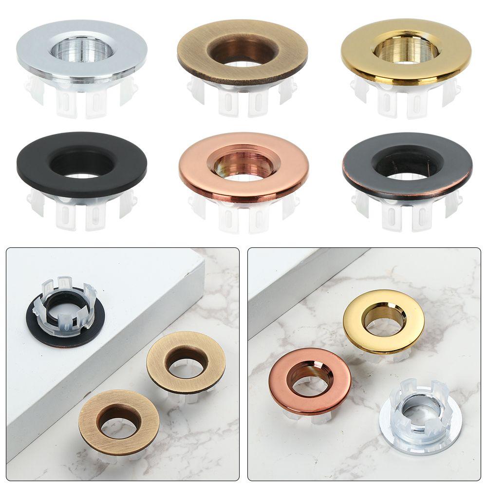 Round Ring Tub Drain Stopper Basin Insert Replacement Sink Hole Cover Trim Ring Cap Overflow Covers