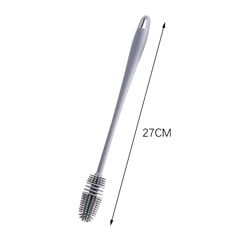 Силиконовая щетка для чистки стаканов, очиститель для стекол, кухонный инструмент для чистки, длинная ручка, щетка для чистки стеклянных стаканов