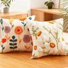 1pc Colorful Flower Exquisite Embroidery Cushion Throw Pillow Cover, Towel Embroidery, Composite Embroidery, Home Decor