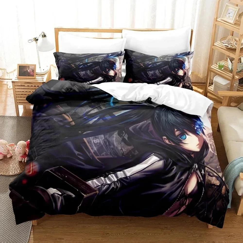 3D пододеяльник Black Rock Shooter аниме комплект постельного белья полиэстер наволочки пододеяльник домашний декор для подростков подарок Twin King Queen
