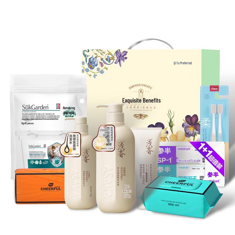 Fragrant Warm Care 8-Piece Hair & Skin Cleansing Set