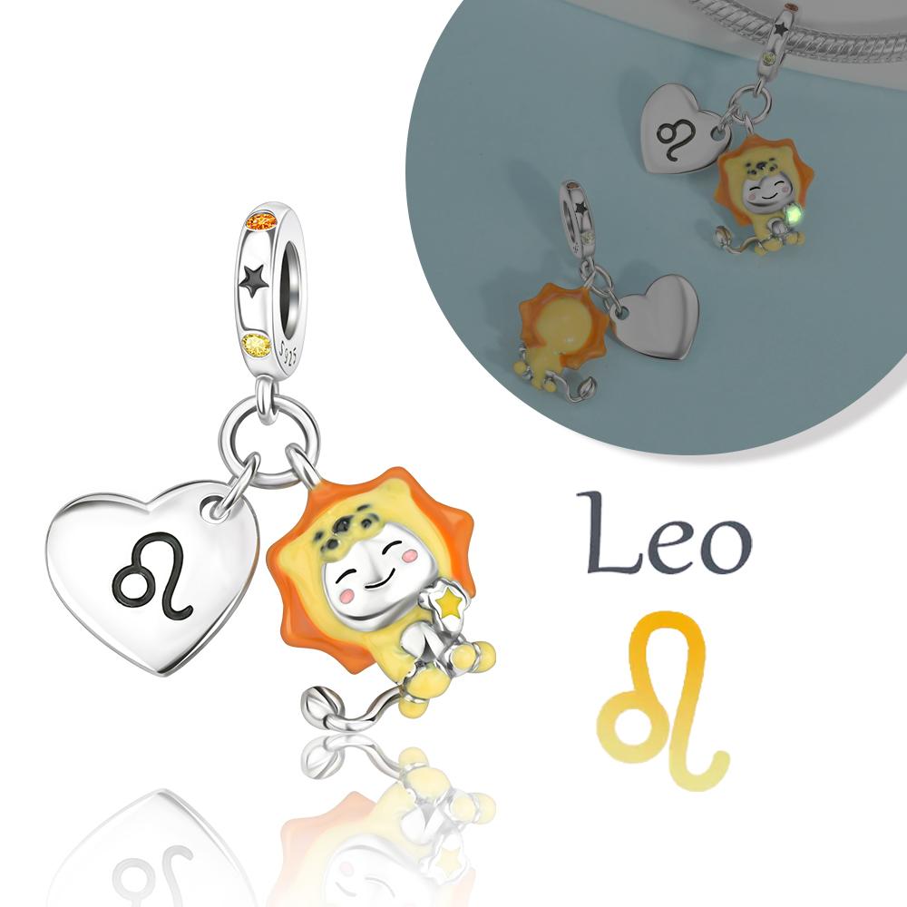 Прекрасный Медный Овен Лев 12 Созвездий Зодиака Коллекции Шарм Подходит Оригинальным Браслетам Женский DIY Изысканные Ювелирные Изделия