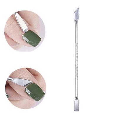 1Xnail Очиститель кожи для удаления кутикулы Нержавеющая двухсторонняя ложка-толкатель Художественный инструмент