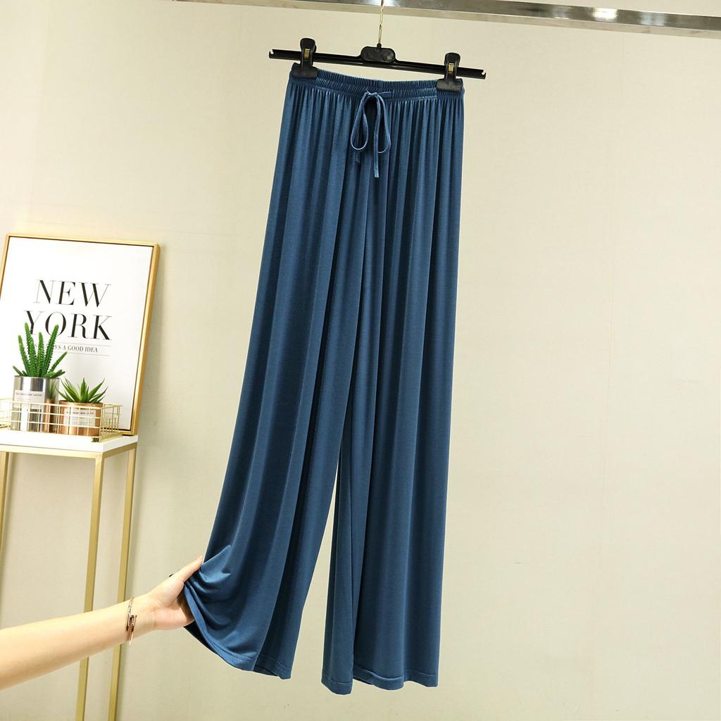 Однотонные брюки с высокой талией, весна-лето-осень, прямые, со шнуровкой, тонкие, для отдыха, с эластичной талией, свободные, повседневные, свободные брюки, повседневные, для занятий йогой и дома