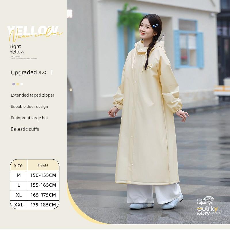Long Raincoat for Full-Body Protection Against Heavy Rain, Suitable for Adults, Women, and Electric Scooters, New Outdoor One-Piece Design for Single
