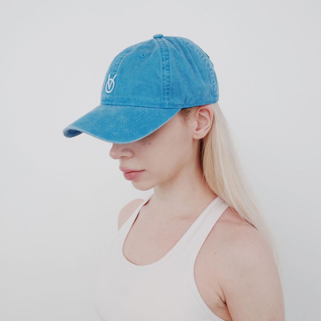 Кепка Binseumokeu Washed Topaz Blue [Низкая посадка]