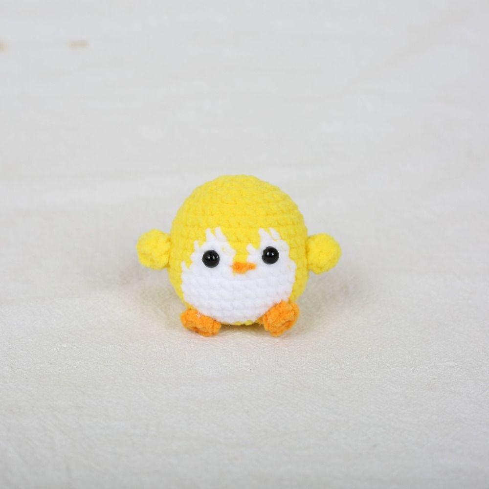 Cartoon Animal Crochet Keychain Handmade Knitted Pendant Penguin Doll Keychain Car Key Ring