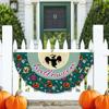 Polyester Halloween Fan Flag Decorative Ghost Pumpkin Bunting Flag  Indoor