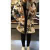 2025 European and American Women's Long-sleeved Zipper Hooded Thickened Composite Cotton-padded Coat Printed Medium and Long Cotton-padded Coat