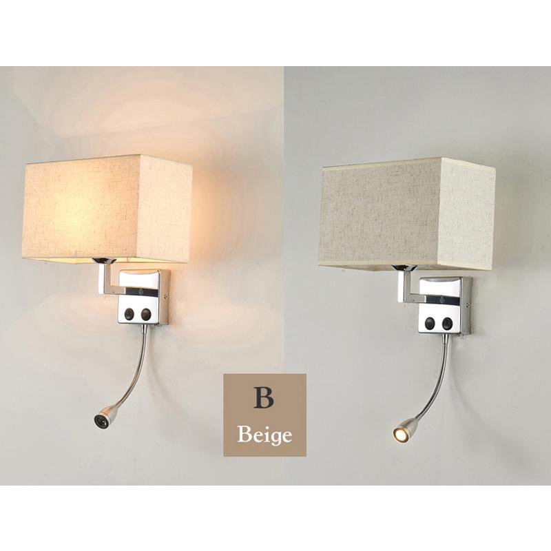 Современный светодиодный настенный светильник для внутреннего использования, креативный прикроватный светильник для спальни с выключателем, USB-интерфейсом, настенный светильник для отеля