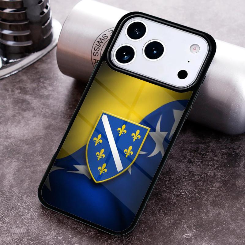 Чехол для телефона с флагом Республики Босния для iPhone 17 16 15 Pro Max Air 14 13 12 11 Plus Ударопрочный Чехол Capa