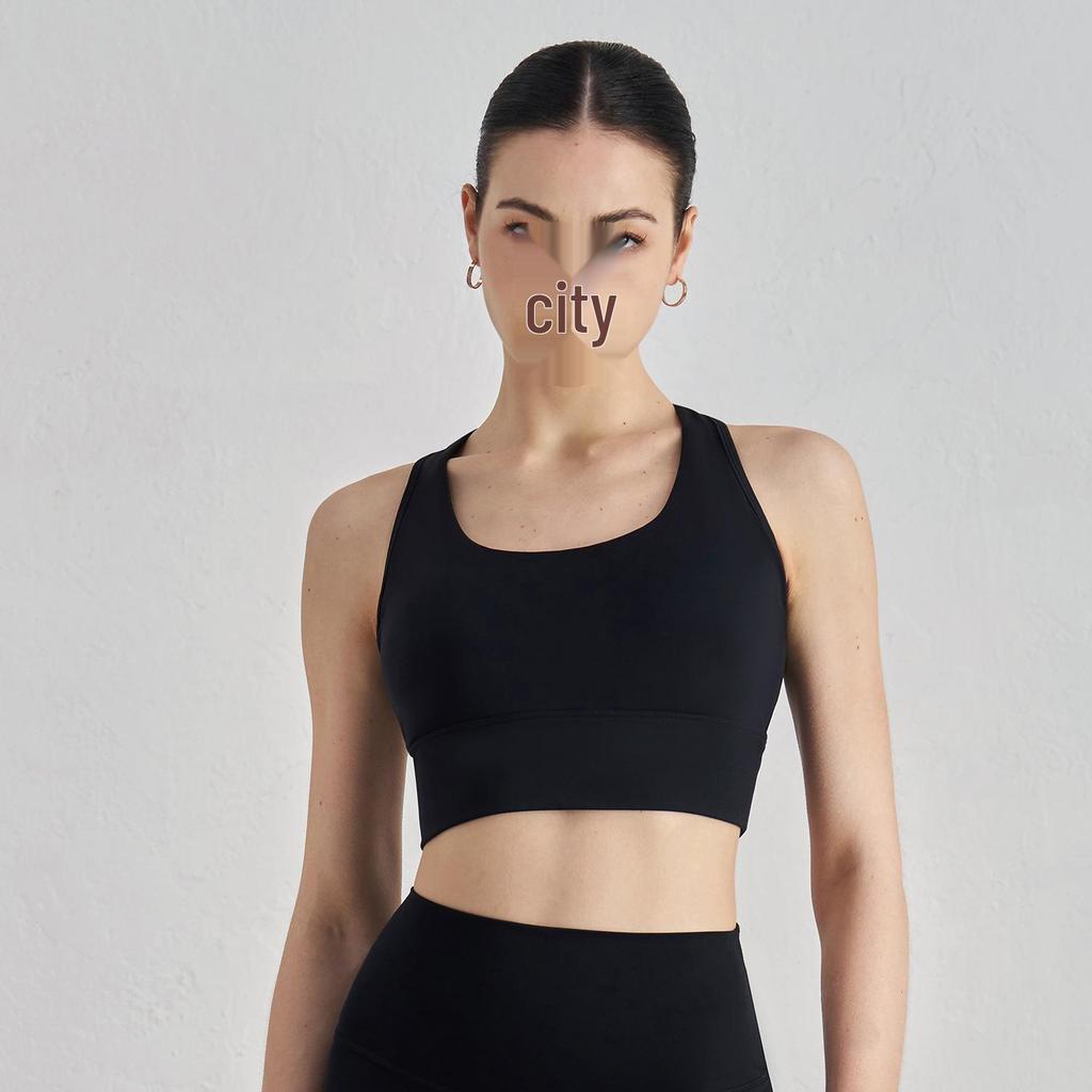 Женский летний утягивающий топ-бра для йоги с гоночной спинкой и нагрудными вкладышами - Красивый дизайн спины