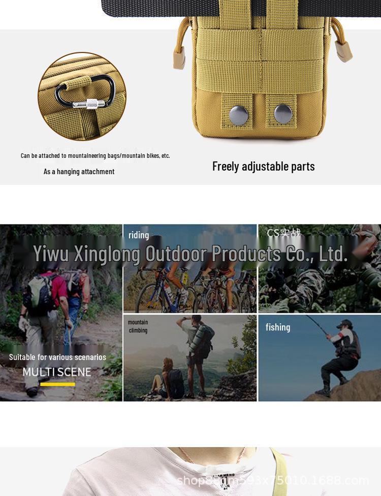 Men's Tactical Camouflage Waist Pack: Multi-Functional Outdoor Cycling Bag for Coins, Phone, and More