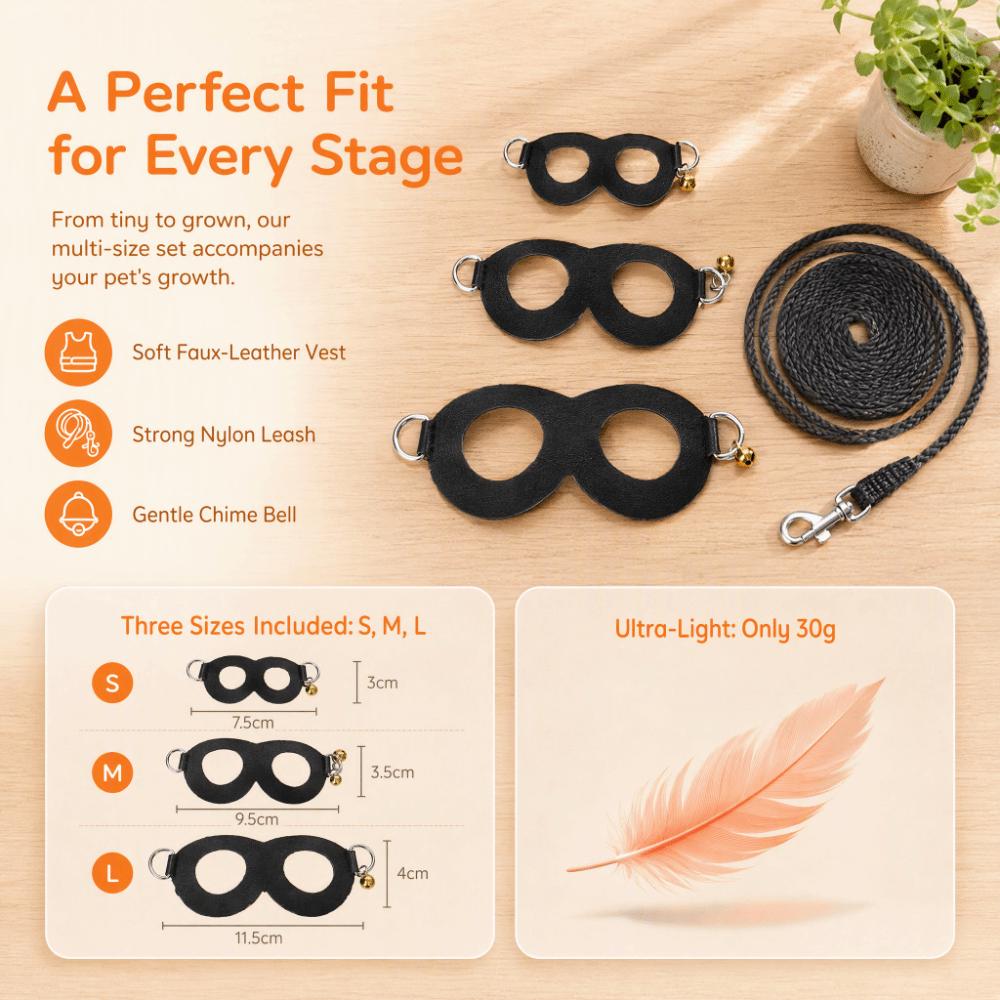 4pcs Nylon Hamster Harness Set Soft Rat Walking Harness Durable Guinea Pig Harness Set Rat