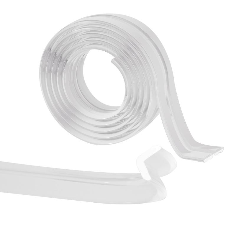 Clear Self-Adhesive Anti-Collision Strips for Child Safety - No-Paste Bumper Protection for Table, Furniture, and Wall Corners