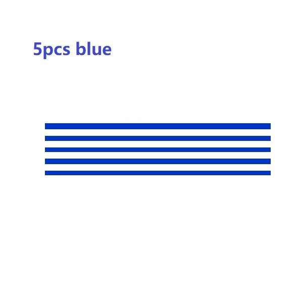 5pcs Reflective Strips Car Stickers Auto Front Hood Grille Mouldings Red Waterproof Car Decor Accessories Exterior Parts
