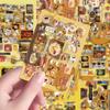 8 Pieces of Ancient Style Rilakkuma Cut Film Stickers Cute Popular Simple and Creative Packaging Materials Waterproof Stickers