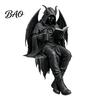 Bookshelf Decoration Sitting Skeleton Bookend Ornament, Matte Black Dark Hooded Figure Ornament for Desktop Study Room, Industrial Style Home Decor