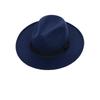 Solid Color Men's Felt Hat Elegant Women Jazz Hat Vintage Woolen Flat Top Hat  Autumn