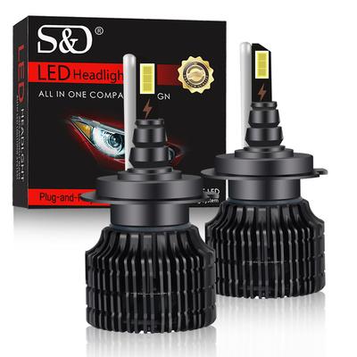 2 шт. H7 светодиодные фары 30000LM CSP чип светодиодные H4 H1 H11 H8 H9 9005 9006 9003 HB2 HB3 HB4 120 Вт 6000 К медная трубка лампы дальнего/ближнего света турбо противотуманные фары 12 В