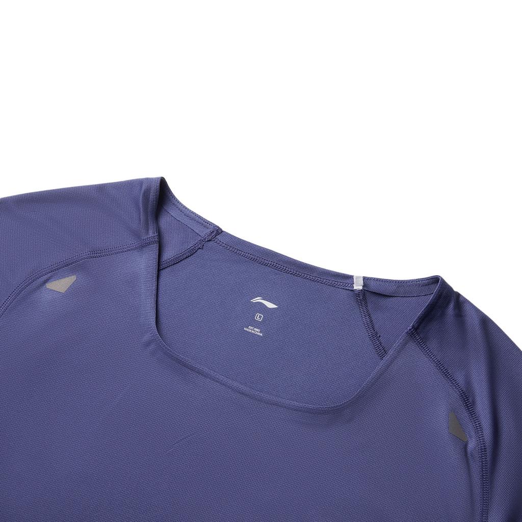 Мужская футболка Li Ning из коллекции для бега, цвет сумеречно-синий, ATSV005-3