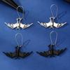 Creative Halloween Earrings Retro Simulated Animal Pendant Gothic Decor Bat Earrings  Gift