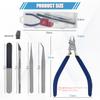 KAIHAOWIN 120мм Тонкогубцы Пластиковая Модель Набор Инструментов из 11 Предметов Прецизионные Кусачки Кусачки для Пластиковых Моделей DIY Ручная Работа Gunpla с Кейсом для Хранения