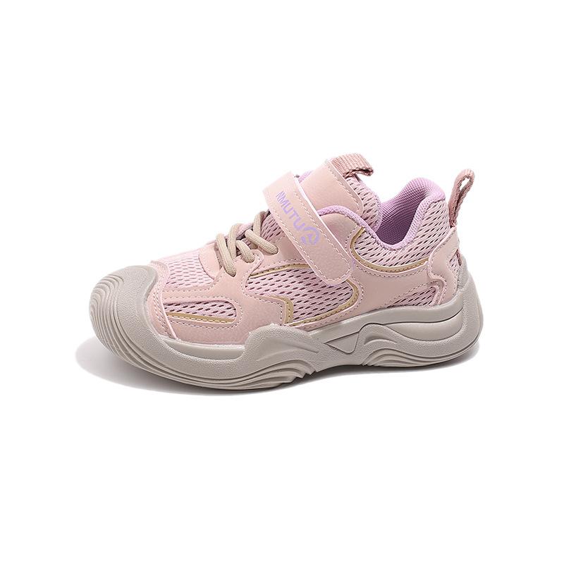 Girls' sports shoes, new autumn model, children's soft-soled casual shoes, boys' mesh breathable dad shoes for spring and autumn