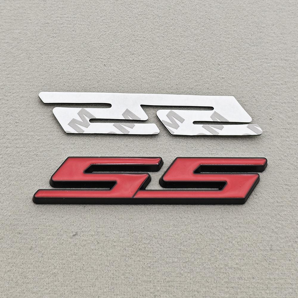 AABKB1 New Car Styling Badge 3D Metal SS Logo Front Grill Emblem Fender Trunk Sticker Decal Accessories For Chevrolet Camaro Silverado